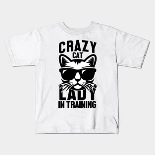 Crazy Cat Lady In Training Kids T-Shirt